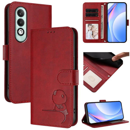 Litter Panda Embossing RFID Leather Phone Case with Lanyard, For OPPO A5 Pro 4G / 5G Global, For OPPO F29 Pro 5G Global, For OPPO F29 5G Global, For OPPO Reno13 Pro 5G Global, For OPPO Reno13 5G Global, For OPPO Find X8, For OPPO A3x 4G / 5G           ...