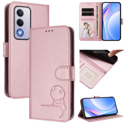 Litter Panda Embossing RFID Leather Phone Case with Lanyard, For OPPO A5 Pro 4G / 5G Global, For OPPO F29 Pro 5G Global, For OPPO F29 5G Global, For OPPO Reno13 Pro 5G Global, For OPPO Reno13 5G Global, For OPPO Find X8, For OPPO A3x 4G / 5G           ...