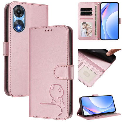 Litter Panda Embossing RFID Leather Phone Case with Lanyard, For OPPO Find X7, For OPPO Reno11 5G Global, For OPPO Reno11 Pro 5G Global, For OPPO Find X7 Ultra, For OPPO A58 4G Global, For OPPO Reno10 / Reno10 Pro Global, For OPPO A78 4G Global        ...