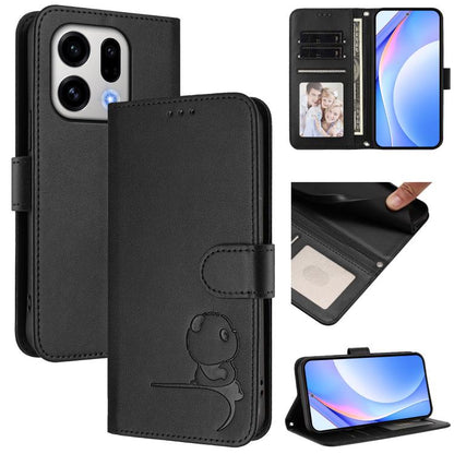 Litter Panda Embossing RFID Leather Phone Case with Lanyard, For OPPO Reno16 F / Reno16 FS 5G, For OPPO Reno16 / Reno16 Pro 5G Global, For OPPO Find X9s Pro, For OPPO Find X9 Ultra, For OPPO Find X9, For OPPO A6 GT 5G, For OPPO Find X9 Pro             ...
