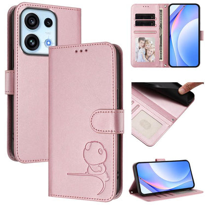 Litter Panda Embossing RFID Leather Phone Case with Lanyard, For OPPO Reno16 F / Reno16 FS 5G, For OPPO Reno16 / Reno16 Pro 5G Global, For OPPO Find X9s Pro, For OPPO Find X9 Ultra, For OPPO Find X9, For OPPO A6 GT 5G, For OPPO Find X9 Pro             ...