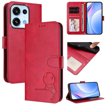 Litter Panda Embossing RFID Leather Phone Case with Lanyard, For OPPO Reno16 F / Reno16 FS 5G, For OPPO Reno16 / Reno16 Pro 5G Global, For OPPO Find X9s Pro, For OPPO Find X9 Ultra, For OPPO Find X9, For OPPO A6 GT 5G, For OPPO Find X9 Pro             ...