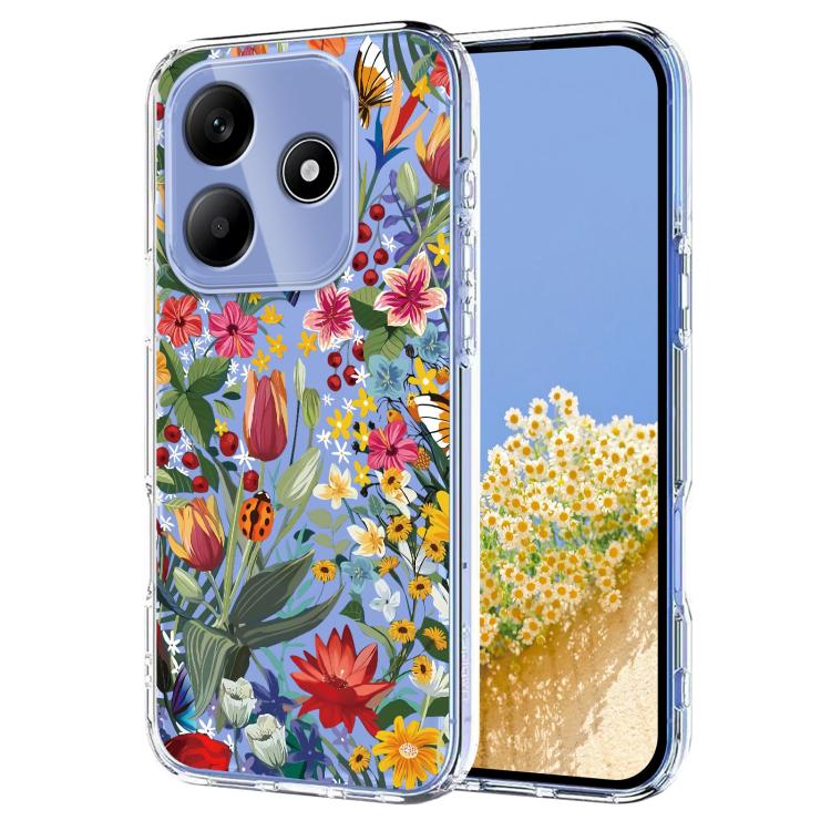 Flower Pattern Painted TPU Phone Case, For Redmi Note 17 4G Global 169.7mm, For Redmi Note 17 Pro 5G Global 163.5mm, For Redmi 17 5G / 4G Global 170mm, For Redmi 15C 5G / 4G EU 173mm, For Redmi 15 5G Global / 15 4G SEA, For Redmi 15 5G / 4G EU 171mm   ...