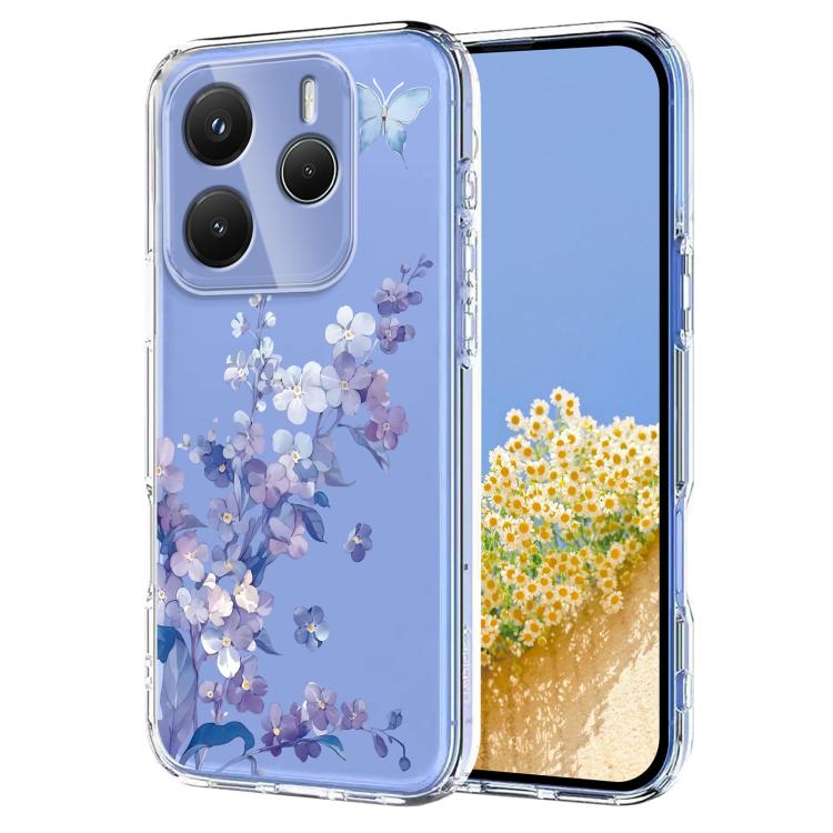 Flower Pattern Painted TPU Phone Case, For Redmi Note 17 4G Global 169.7mm, For Redmi Note 17 Pro 5G Global 163.5mm, For Redmi 17 5G / 4G Global 170mm, For Redmi 15C 5G / 4G EU 173mm, For Redmi 15 5G Global / 15 4G SEA, For Redmi 15 5G / 4G EU 171mm   ...