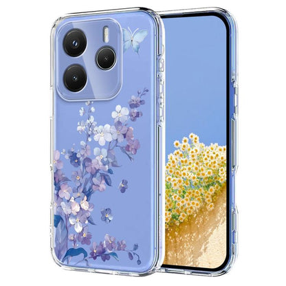 Flower Pattern Painted TPU Phone Case, For Redmi Note 17 4G Global 169.7mm, For Redmi Note 17 Pro 5G Global 163.5mm, For Redmi 17 5G / 4G Global 170mm, For Redmi 15C 5G / 4G EU 173mm, For Redmi 15 5G Global / 15 4G SEA, For Redmi 15 5G / 4G EU 171mm   ...