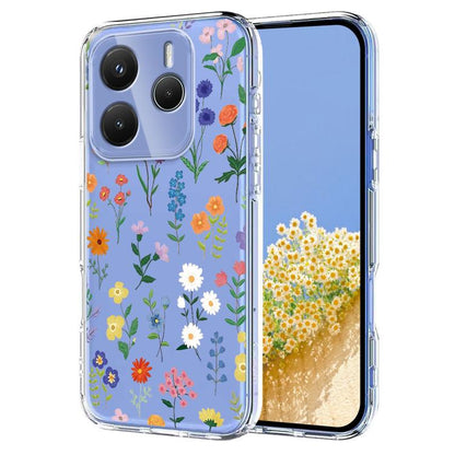 Flower Pattern Painted TPU Phone Case, For Redmi Note 17 4G Global 169.7mm, For Redmi Note 17 Pro 5G Global 163.5mm, For Redmi 17 5G / 4G Global 170mm, For Redmi 15C 5G / 4G EU 173mm, For Redmi 15 5G Global / 15 4G SEA, For Redmi 15 5G / 4G EU 171mm   ...