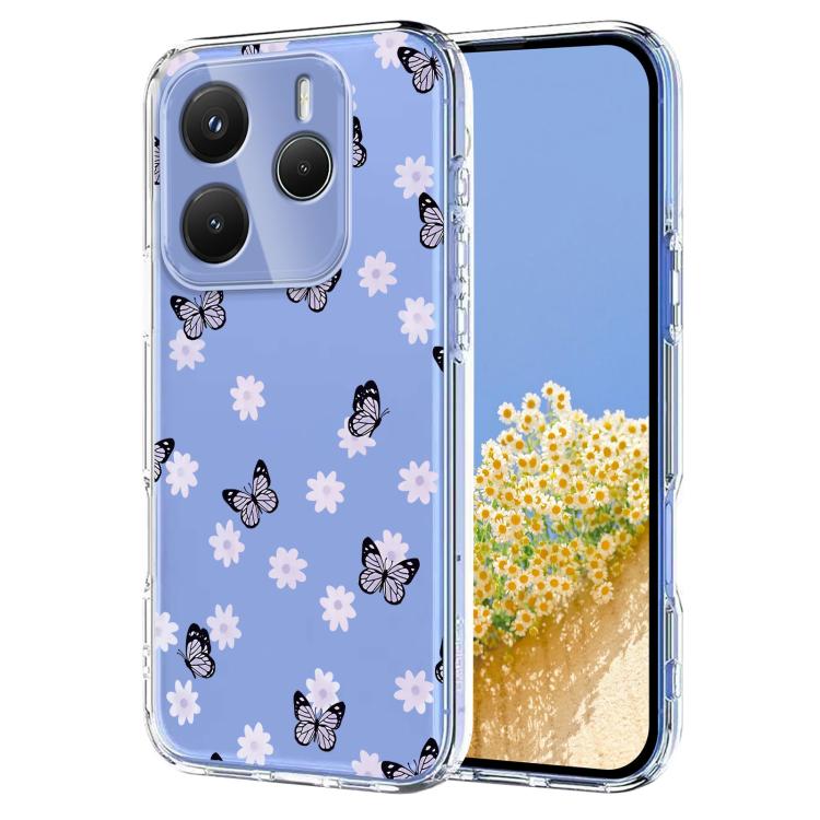 Flower Pattern Painted TPU Phone Case, For Redmi Note 17 4G Global 169.7mm, For Redmi Note 17 Pro 5G Global 163.5mm, For Redmi 17 5G / 4G Global 170mm, For Redmi 15C 5G / 4G EU 173mm, For Redmi 15 5G Global / 15 4G SEA, For Redmi 15 5G / 4G EU 171mm   ...