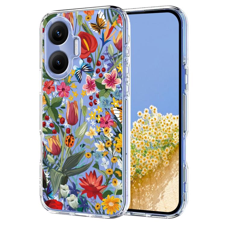 Flower Pattern Painted TPU Phone Case, For Redmi Note 17 4G Global 169.7mm, For Redmi Note 17 Pro 5G Global 163.5mm, For Redmi 17 5G / 4G Global 170mm, For Redmi 15C 5G / 4G EU 173mm, For Redmi 15 5G Global / 15 4G SEA, For Redmi 15 5G / 4G EU 171mm   ...