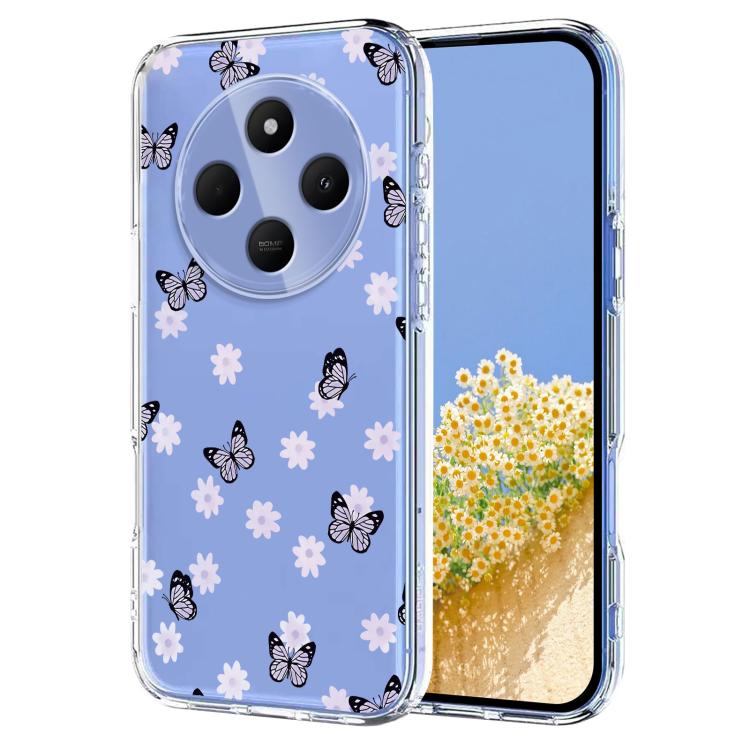 Flower Pattern Painted TPU Phone Case, For Redmi Note 17 4G Global 169.7mm, For Redmi Note 17 Pro 5G Global 163.5mm, For Redmi 17 5G / 4G Global 170mm, For Redmi 15C 5G / 4G EU 173mm, For Redmi 15 5G Global / 15 4G SEA, For Redmi 15 5G / 4G EU 171mm   ...
