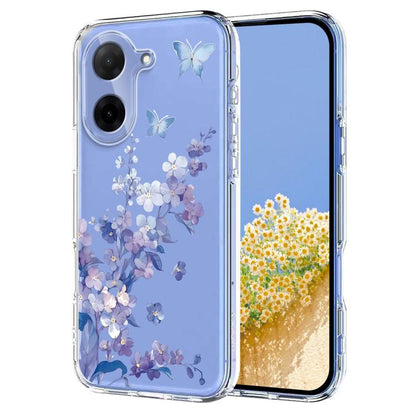 Flower Pattern Painted TPU Phone Case, For Redmi Note 17 4G Global 169.7mm, For Redmi Note 17 Pro 5G Global 163.5mm, For Redmi 17 5G / 4G Global 170mm, For Redmi 15C 5G / 4G EU 173mm, For Redmi 15 5G Global / 15 4G SEA, For Redmi 15 5G / 4G EU 171mm   ...