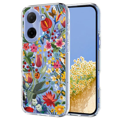 Flower Pattern Painted TPU Phone Case, For Redmi Note 17 4G Global 169.7mm, For Redmi Note 17 Pro 5G Global 163.5mm, For Redmi 17 5G / 4G Global 170mm, For Redmi 15C 5G / 4G EU 173mm, For Redmi 15 5G Global / 15 4G SEA, For Redmi 15 5G / 4G EU 171mm   ...