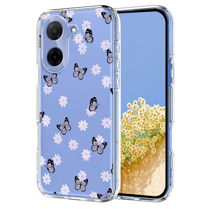 Flower Pattern Painted TPU Phone Case, For Redmi Note 17 4G Global 169.7mm, For Redmi Note 17 Pro 5G Global 163.5mm, For Redmi 17 5G / 4G Global 170mm, For Redmi 15C 5G / 4G EU 173mm, For Redmi 15 5G Global / 15 4G SEA, For Redmi 15 5G / 4G EU 171mm   ...