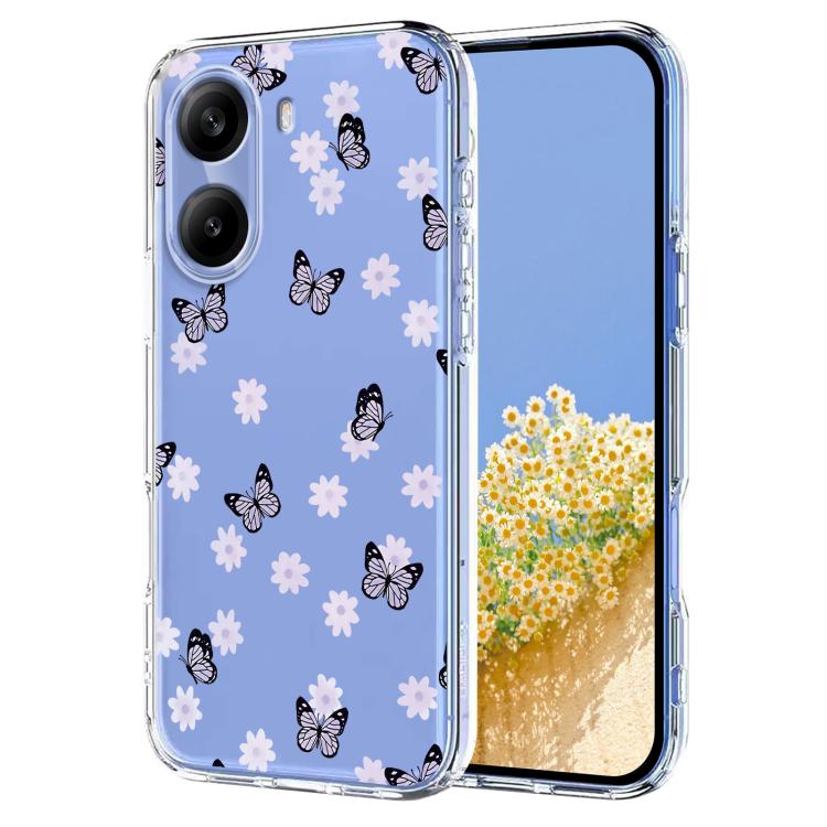 Flower Pattern Painted TPU Phone Case, For Redmi Note 17 4G Global 169.7mm, For Redmi Note 17 Pro 5G Global 163.5mm, For Redmi 17 5G / 4G Global 170mm, For Redmi 15C 5G / 4G EU 173mm, For Redmi 15 5G Global / 15 4G SEA, For Redmi 15 5G / 4G EU 171mm   ...