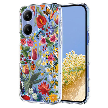 Flower Pattern Painted TPU Phone Case, For Redmi Note 17 4G Global 169.7mm, For Redmi Note 17 Pro 5G Global 163.5mm, For Redmi 17 5G / 4G Global 170mm, For Redmi 15C 5G / 4G EU 173mm, For Redmi 15 5G Global / 15 4G SEA, For Redmi 15 5G / 4G EU 171mm   ...