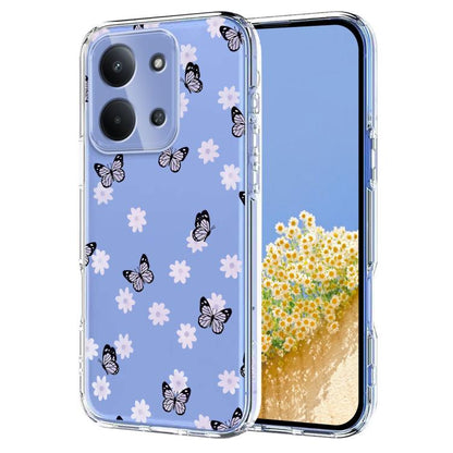 Flower Pattern Painted TPU Phone Case, For Redmi Note 17 4G Global 169.7mm, For Redmi Note 17 Pro 5G Global 163.5mm, For Redmi 17 5G / 4G Global 170mm, For Redmi 15C 5G / 4G EU 173mm, For Redmi 15 5G Global / 15 4G SEA, For Redmi 15 5G / 4G EU 171mm   ...