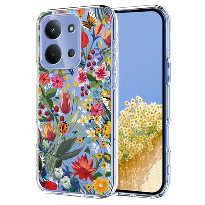 Flower Pattern Painted TPU Phone Case, For Redmi Note 17 4G Global 169.7mm, For Redmi Note 17 Pro 5G Global 163.5mm, For Redmi 17 5G / 4G Global 170mm, For Redmi 15C 5G / 4G EU 173mm, For Redmi 15 5G Global / 15 4G SEA, For Redmi 15 5G / 4G EU 171mm   ...
