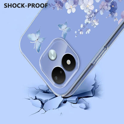 Flower Pattern Painted TPU Phone Case, For Redmi Note 17 4G Global 169.7mm, For Redmi Note 17 Pro 5G Global 163.5mm, For Redmi 17 5G / 4G Global 170mm, For Redmi 15C 5G / 4G EU 173mm, For Redmi 15 5G Global / 15 4G SEA, For Redmi 15 5G / 4G EU 171mm   ...