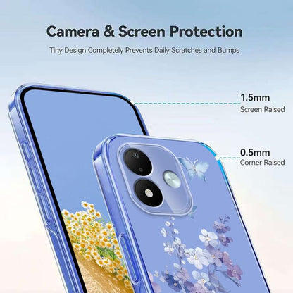 Flower Pattern Painted TPU Phone Case, For Redmi Note 17 4G Global 169.7mm, For Redmi Note 17 Pro 5G Global 163.5mm, For Redmi 17 5G / 4G Global 170mm, For Redmi 15C 5G / 4G EU 173mm, For Redmi 15 5G Global / 15 4G SEA, For Redmi 15 5G / 4G EU 171mm   ...