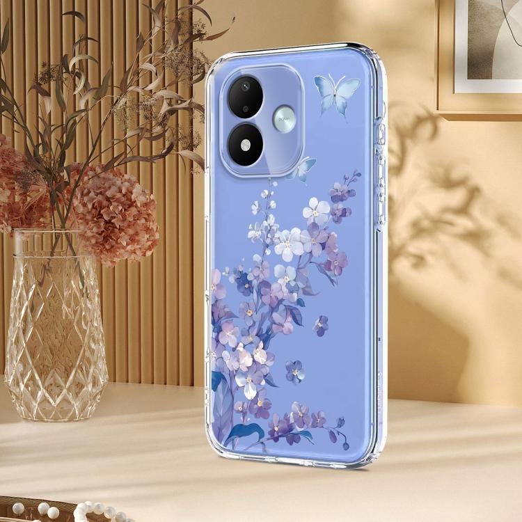 Flower Pattern Painted TPU Phone Case, For Redmi Note 17 4G Global 169.7mm, For Redmi Note 17 Pro 5G Global 163.5mm, For Redmi 17 5G / 4G Global 170mm, For Redmi 15C 5G / 4G EU 173mm, For Redmi 15 5G Global / 15 4G SEA, For Redmi 15 5G / 4G EU 171mm   ...