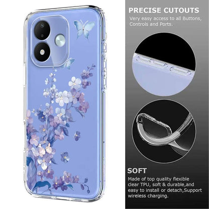 Flower Pattern Painted TPU Phone Case, For Redmi Note 17 4G Global 169.7mm, For Redmi Note 17 Pro 5G Global 163.5mm, For Redmi 17 5G / 4G Global 170mm, For Redmi 15C 5G / 4G EU 173mm, For Redmi 15 5G Global / 15 4G SEA, For Redmi 15 5G / 4G EU 171mm   ...