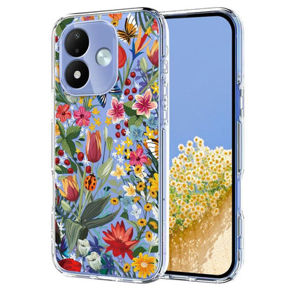 Flower Pattern Painted TPU Phone Case, For Redmi Note 17 4G Global 169.7mm, For Redmi Note 17 Pro 5G Global 163.5mm, For Redmi 17 5G / 4G Global 170mm, For Redmi 15C 5G / 4G EU 173mm, For Redmi 15 5G Global / 15 4G SEA, For Redmi 15 5G / 4G EU 171mm   ...