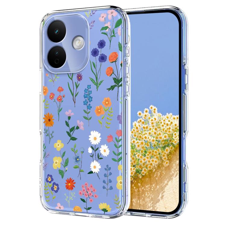 Flower Pattern Painted TPU Phone Case, For Redmi Note 17 4G Global 169.7mm, For Redmi Note 17 Pro 5G Global 163.5mm, For Redmi 17 5G / 4G Global 170mm, For Redmi 15C 5G / 4G EU 173mm, For Redmi 15 5G Global / 15 4G SEA, For Redmi 15 5G / 4G EU 171mm   ...