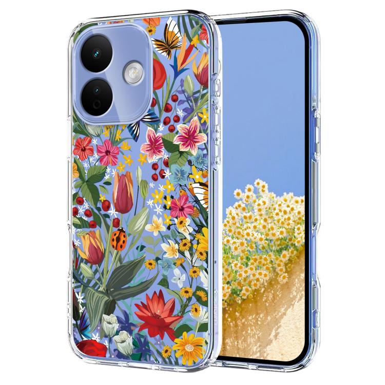 Flower Pattern Painted TPU Phone Case, For Redmi Note 17 4G Global 169.7mm, For Redmi Note 17 Pro 5G Global 163.5mm, For Redmi 17 5G / 4G Global 170mm, For Redmi 15C 5G / 4G EU 173mm, For Redmi 15 5G Global / 15 4G SEA, For Redmi 15 5G / 4G EU 171mm   ...