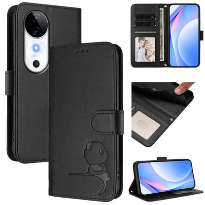 Litter Panda Embossing RFID Leather Phone Case with Lanyard, For vivo V50 Lite 5G / 4G, For vivo Y39 5G, For vivo Y29s 5G / Y04 5G, For vivo Y19s 4G / Y29 5G, For vivo S20, For vivo S20 Pro, For vivo Y300 / V40 Lite 5G IDN, For vivo X200 Pro mini      ...