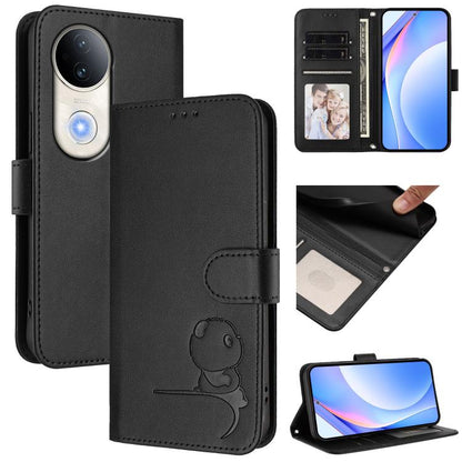 Litter Panda Embossing RFID Leather Phone Case with Lanyard, For vivo V50 Lite 5G / 4G, For vivo Y39 5G, For vivo Y29s 5G / Y04 5G, For vivo Y19s 4G / Y29 5G, For vivo S20, For vivo S20 Pro, For vivo Y300 / V40 Lite 5G IDN, For vivo X200 Pro mini      ...