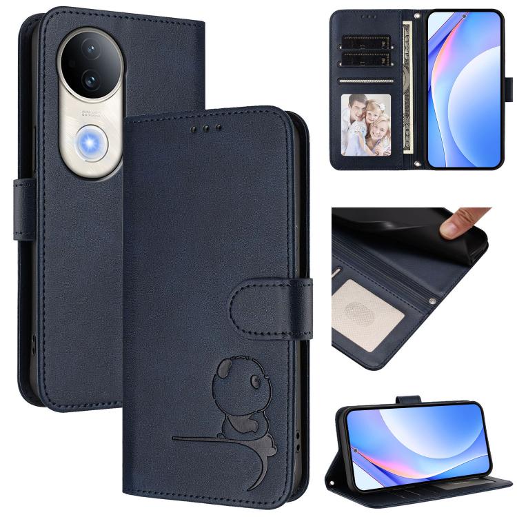 Litter Panda Embossing RFID Leather Phone Case with Lanyard, For vivo V50 Lite 5G / 4G, For vivo Y39 5G, For vivo Y29s 5G / Y04 5G, For vivo Y19s 4G / Y29 5G, For vivo S20, For vivo S20 Pro, For vivo Y300 / V40 Lite 5G IDN, For vivo X200 Pro mini      ...