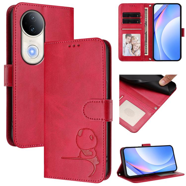 Litter Panda Embossing RFID Leather Phone Case with Lanyard, For vivo V50 Lite 5G / 4G, For vivo Y39 5G, For vivo Y29s 5G / Y04 5G, For vivo Y19s 4G / Y29 5G, For vivo S20, For vivo S20 Pro, For vivo Y300 / V40 Lite 5G IDN, For vivo X200 Pro mini      ...