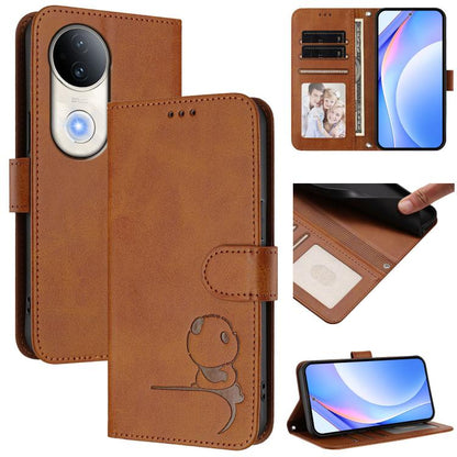 Litter Panda Embossing RFID Leather Phone Case with Lanyard, For vivo V50 Lite 5G / 4G, For vivo Y39 5G, For vivo Y29s 5G / Y04 5G, For vivo Y19s 4G / Y29 5G, For vivo S20, For vivo S20 Pro, For vivo Y300 / V40 Lite 5G IDN, For vivo X200 Pro mini      ...