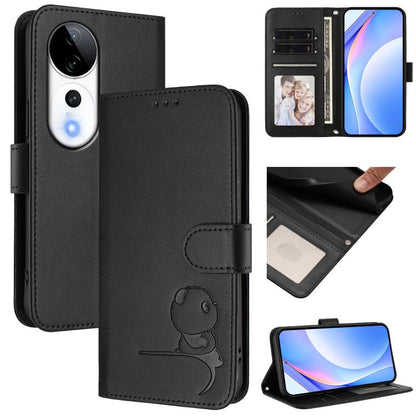 Litter Panda Embossing RFID Leather Phone Case with Lanyard, For vivo V50 Lite 5G / 4G, For vivo Y39 5G, For vivo Y29s 5G / Y04 5G, For vivo Y19s 4G / Y29 5G, For vivo S20, For vivo S20 Pro, For vivo Y300 / V40 Lite 5G IDN, For vivo X200 Pro mini      ...
