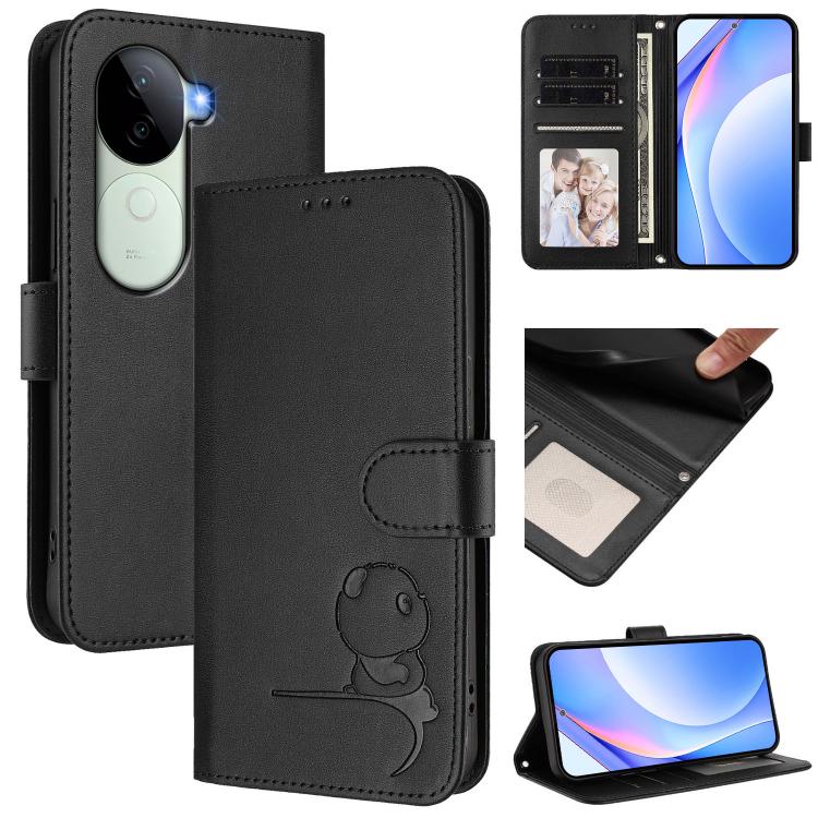 Litter Panda Embossing RFID Leather Phone Case with Lanyard, For vivo V50 Lite 5G / 4G, For vivo Y39 5G, For vivo Y29s 5G / Y04 5G, For vivo Y19s 4G / Y29 5G, For vivo S20, For vivo S20 Pro, For vivo Y300 / V40 Lite 5G IDN, For vivo X200 Pro mini      ...