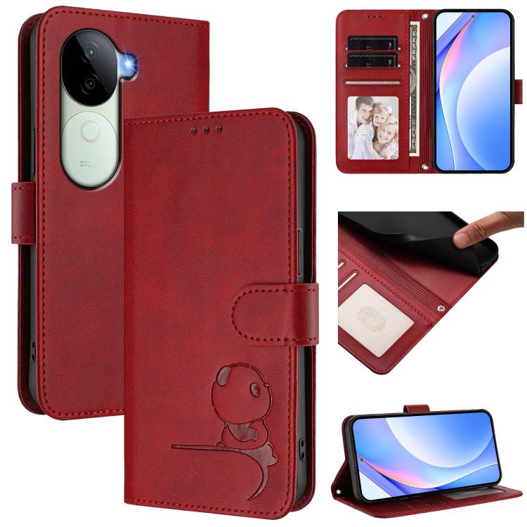 Litter Panda Embossing RFID Leather Phone Case with Lanyard, For vivo V50 Lite 5G / 4G, For vivo Y39 5G, For vivo Y29s 5G / Y04 5G, For vivo Y19s 4G / Y29 5G, For vivo S20, For vivo S20 Pro, For vivo Y300 / V40 Lite 5G IDN, For vivo X200 Pro mini      ...