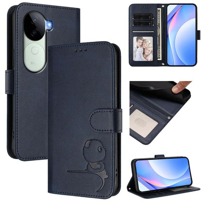Litter Panda Embossing RFID Leather Phone Case with Lanyard, For vivo V50 Lite 5G / 4G, For vivo Y39 5G, For vivo Y29s 5G / Y04 5G, For vivo Y19s 4G / Y29 5G, For vivo S20, For vivo S20 Pro, For vivo Y300 / V40 Lite 5G IDN, For vivo X200 Pro mini      ...