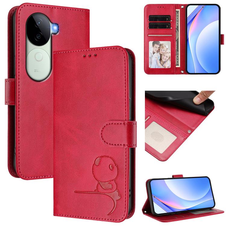 Litter Panda Embossing RFID Leather Phone Case with Lanyard, For vivo V50 Lite 5G / 4G, For vivo Y39 5G, For vivo Y29s 5G / Y04 5G, For vivo Y19s 4G / Y29 5G, For vivo S20, For vivo S20 Pro, For vivo Y300 / V40 Lite 5G IDN, For vivo X200 Pro mini      ...