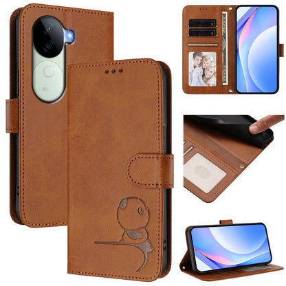 Litter Panda Embossing RFID Leather Phone Case with Lanyard, For vivo V50 Lite 5G / 4G, For vivo Y39 5G, For vivo Y29s 5G / Y04 5G, For vivo Y19s 4G / Y29 5G, For vivo S20, For vivo S20 Pro, For vivo Y300 / V40 Lite 5G IDN, For vivo X200 Pro mini      ...
