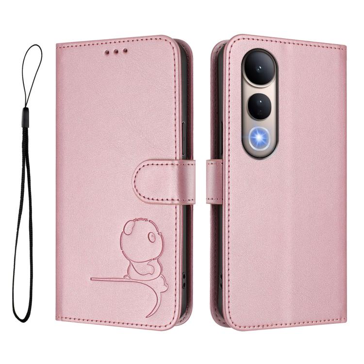 Litter Panda Embossing RFID Leather Phone Case with Lanyard, For vivo V50 Lite 5G / 4G, For vivo Y39 5G, For vivo Y29s 5G / Y04 5G, For vivo Y19s 4G / Y29 5G, For vivo S20, For vivo S20 Pro, For vivo Y300 / V40 Lite 5G IDN, For vivo X200 Pro mini      ...