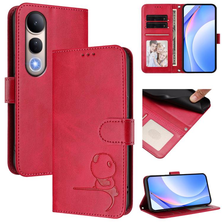 Litter Panda Embossing RFID Leather Phone Case with Lanyard, For vivo V50 Lite 5G / 4G, For vivo Y39 5G, For vivo Y29s 5G / Y04 5G, For vivo Y19s 4G / Y29 5G, For vivo S20, For vivo S20 Pro, For vivo Y300 / V40 Lite 5G IDN, For vivo X200 Pro mini      ...