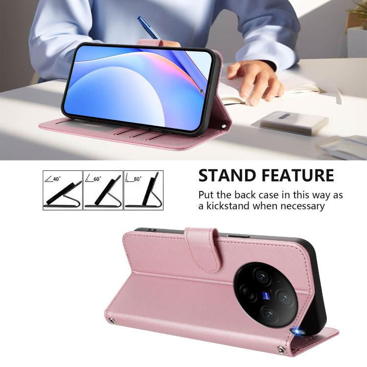 Litter Panda Embossing RFID Leather Phone Case with Lanyard, For vivo X100s, For vivo Y38 / T3x, For vivo iQOO Z9x, For vivo iQOO Z9 / Z9 Turbo, For vivo V30 / V30 Pro, For vivo V29e / Y200 5G / V30 Lite 5G, For vivo Y36 5G / 4G / India                ...