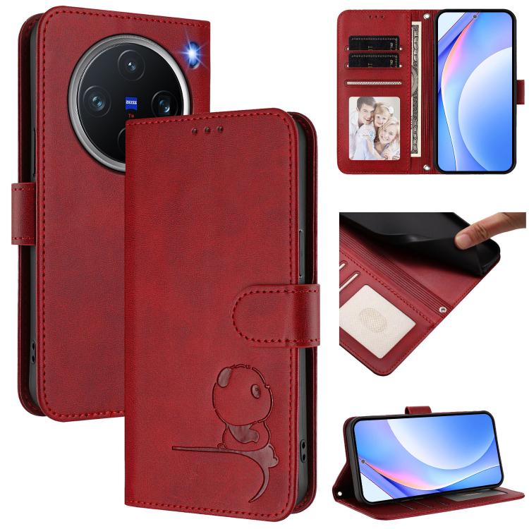 Litter Panda Embossing RFID Leather Phone Case with Lanyard, For vivo V50 Lite 5G / 4G, For vivo Y39 5G, For vivo Y29s 5G / Y04 5G, For vivo Y19s 4G / Y29 5G, For vivo S20, For vivo S20 Pro, For vivo Y300 / V40 Lite 5G IDN, For vivo X200 Pro mini      ...
