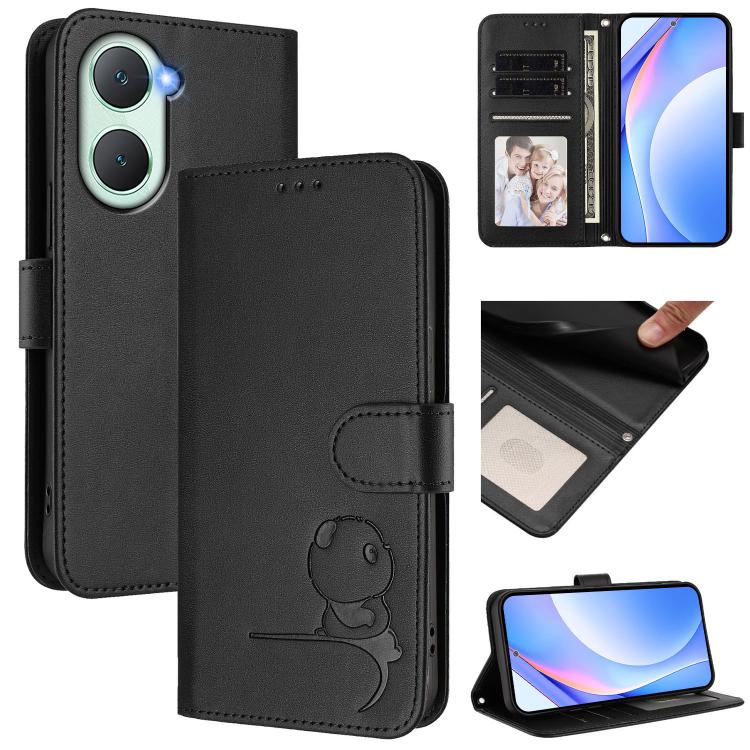 Litter Panda Embossing RFID Leather Phone Case with Lanyard, For vivo V50 Lite 5G / 4G, For vivo Y39 5G, For vivo Y29s 5G / Y04 5G, For vivo Y19s 4G / Y29 5G, For vivo S20, For vivo S20 Pro, For vivo Y300 / V40 Lite 5G IDN, For vivo X200 Pro mini      ...