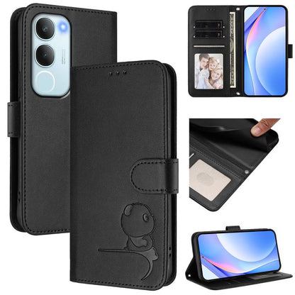 Litter Panda Embossing RFID Leather Phone Case with Lanyard, For vivo V50 Lite 5G / 4G, For vivo Y39 5G, For vivo Y29s 5G / Y04 5G, For vivo Y19s 4G / Y29 5G, For vivo S20, For vivo S20 Pro, For vivo Y300 / V40 Lite 5G IDN, For vivo X200 Pro mini      ...