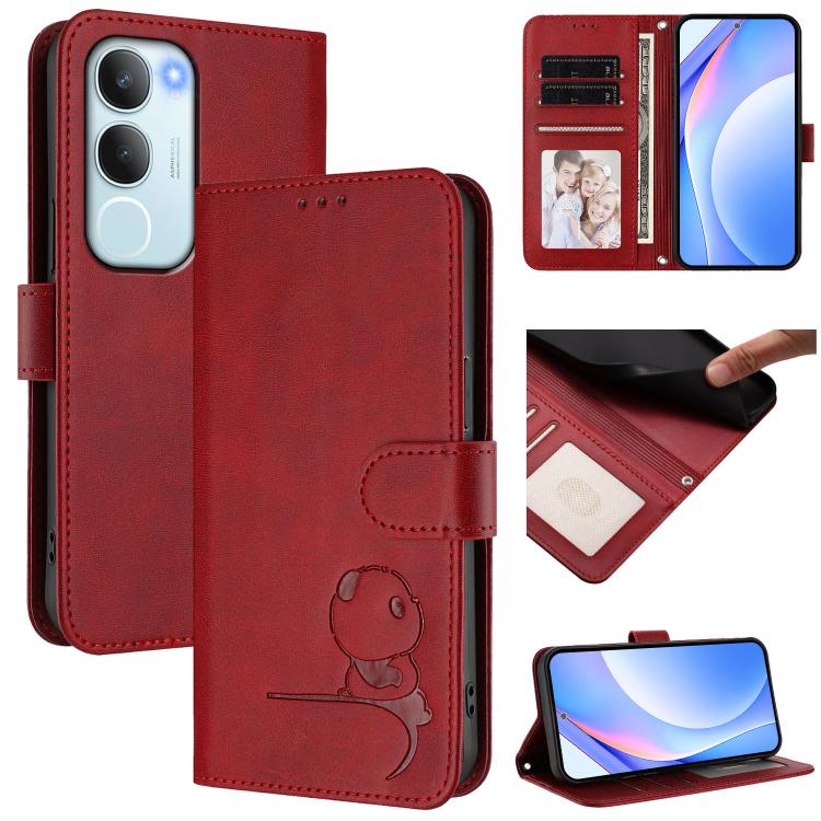 Litter Panda Embossing RFID Leather Phone Case with Lanyard, For vivo V50 Lite 5G / 4G, For vivo Y39 5G, For vivo Y29s 5G / Y04 5G, For vivo Y19s 4G / Y29 5G, For vivo S20, For vivo S20 Pro, For vivo Y300 / V40 Lite 5G IDN, For vivo X200 Pro mini      ...