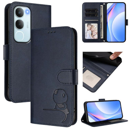 Litter Panda Embossing RFID Leather Phone Case with Lanyard, For vivo V50 Lite 5G / 4G, For vivo Y39 5G, For vivo Y29s 5G / Y04 5G, For vivo Y19s 4G / Y29 5G, For vivo S20, For vivo S20 Pro, For vivo Y300 / V40 Lite 5G IDN, For vivo X200 Pro mini      ...