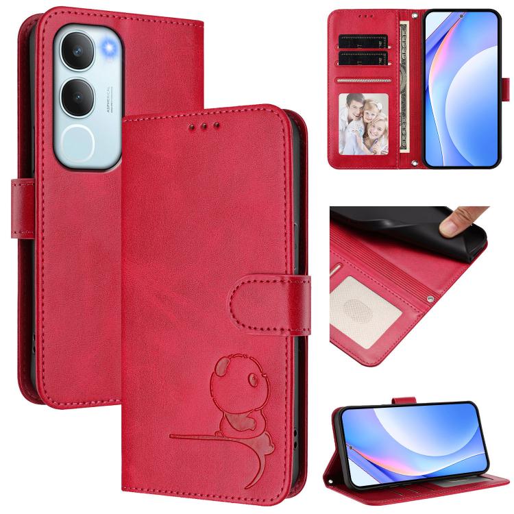 Litter Panda Embossing RFID Leather Phone Case with Lanyard, For vivo V50 Lite 5G / 4G, For vivo Y39 5G, For vivo Y29s 5G / Y04 5G, For vivo Y19s 4G / Y29 5G, For vivo S20, For vivo S20 Pro, For vivo Y300 / V40 Lite 5G IDN, For vivo X200 Pro mini      ...