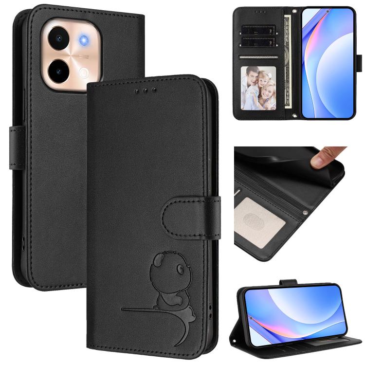 Litter Panda Embossing RFID Leather Phone Case with Lanyard, For vivo V50 Lite 5G / 4G, For vivo Y39 5G, For vivo Y29s 5G / Y04 5G, For vivo Y19s 4G / Y29 5G, For vivo S20, For vivo S20 Pro, For vivo Y300 / V40 Lite 5G IDN, For vivo X200 Pro mini      ...
