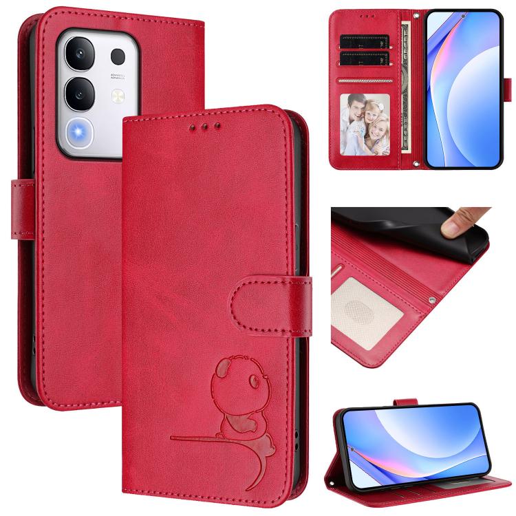 Litter Panda Embossing RFID Leather Phone Case with Lanyard, For vivo X300 FE 5G Russia / Zeiss, For vivo Y21 5G 2026 / Y05 4G, For vivo Y21 5G 2026 / Y05 4G / Y11d, For vivo V70 FE 5G, For vivo X300 Pro, For vivo X300, For vivo Y31 5G Global          ...
