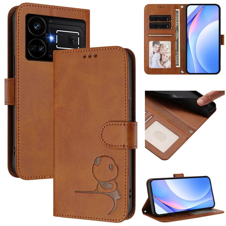 Litter Panda Embossing RFID Leather Phone Case with Lanyard, For Realme 13 Pro / 13 Pro+, For Realme C63 4G / C61 / C61 India, For Realme GT 6T 5G / GT 6 5G Global, For Realme C67 4G / 12 Lite 4G, For Realme 12 Pro / 12 Pro+ / P1 Pro                   ...